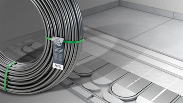 TECEfloor FBH Rohre und Dämmplatte