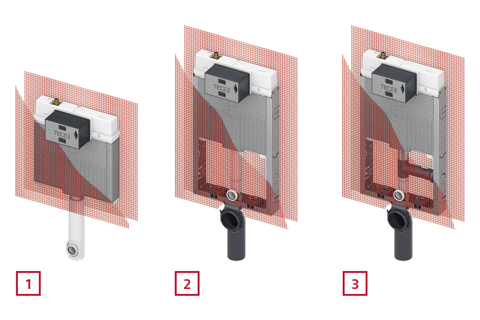 Den neuen TECE Octa-Spülkasten gibt es auch für den Nassbau im TECEbox-Modul.