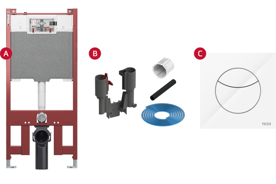 Der TECEflushpoint-Baukasten für das TECE Octa WC-Modul