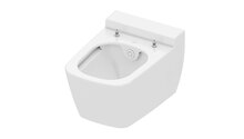 Das TECEone Dusch-WC gibt es auch in der Variante mit Kaltwasseranschluss. Dadurch wird kein Warmwasseranschluss an der Toilette benötigt.